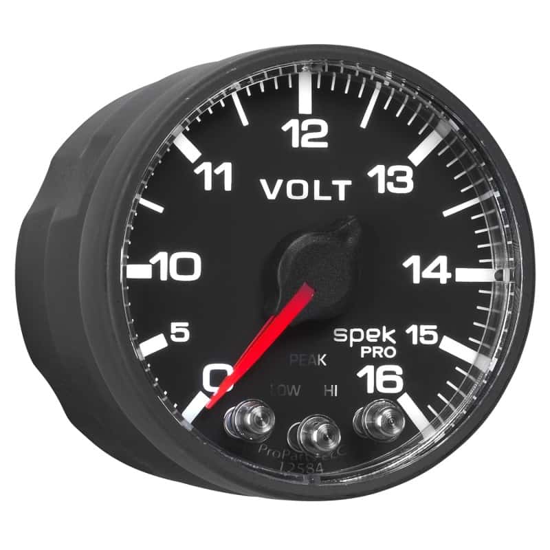 AutoMeter — AutoMeter Gauge Voltmeter 2-1/16in. 16V Stepper Motor W/Peak & Warn Blk/Blk Spek-Pro
GA 2" VOLT BFB SPEK - view 14