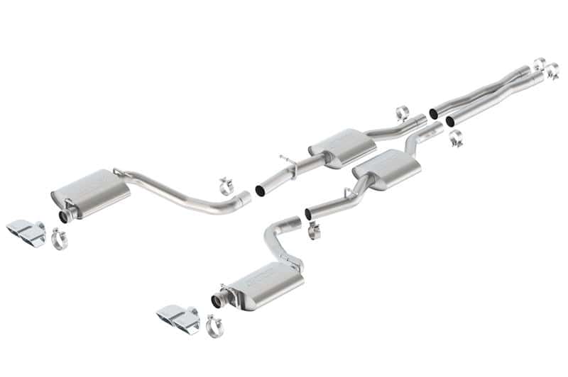 Borla — Borla 15-16 Dodge Challenger R/T 5.7L Dual Rectangle Angle Cut Dual Split Rear Exit S-Type Exhaust
Cat-Back System
ExhstSysKt - view 2