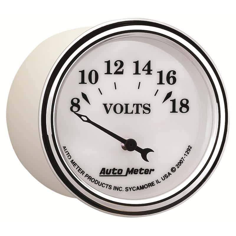 AutoMeter — AutoMeter Gauge Voltmeter 2-1/16in. 18V Elec Old Tyme White II
2-1/16" VOLTMETER, 8 - view 6