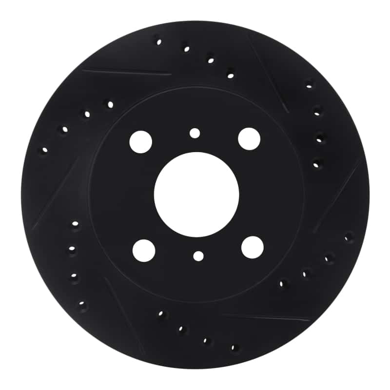 R1 Concepts — R1 99-05 Toyota Echo Front Right Drilled & Slotted Black Brake Rotor
R1 Brake Rotor Drill - view 1