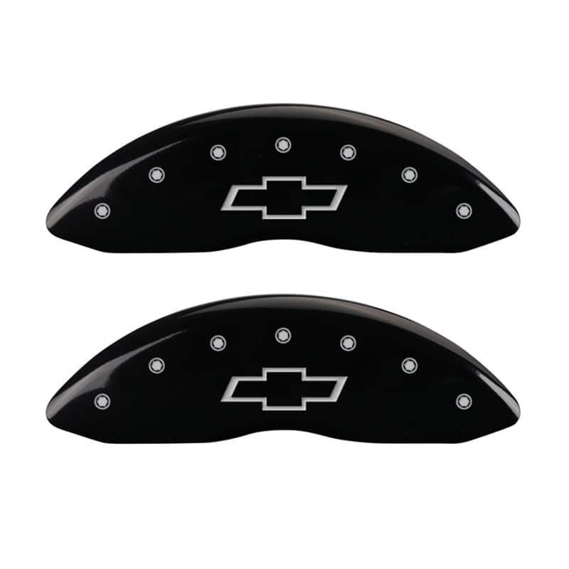 MGP — MGP Front set 2 Caliper Covers Engraved Front Bowtie Black finish silver ch
Caliper Covers - view 1
