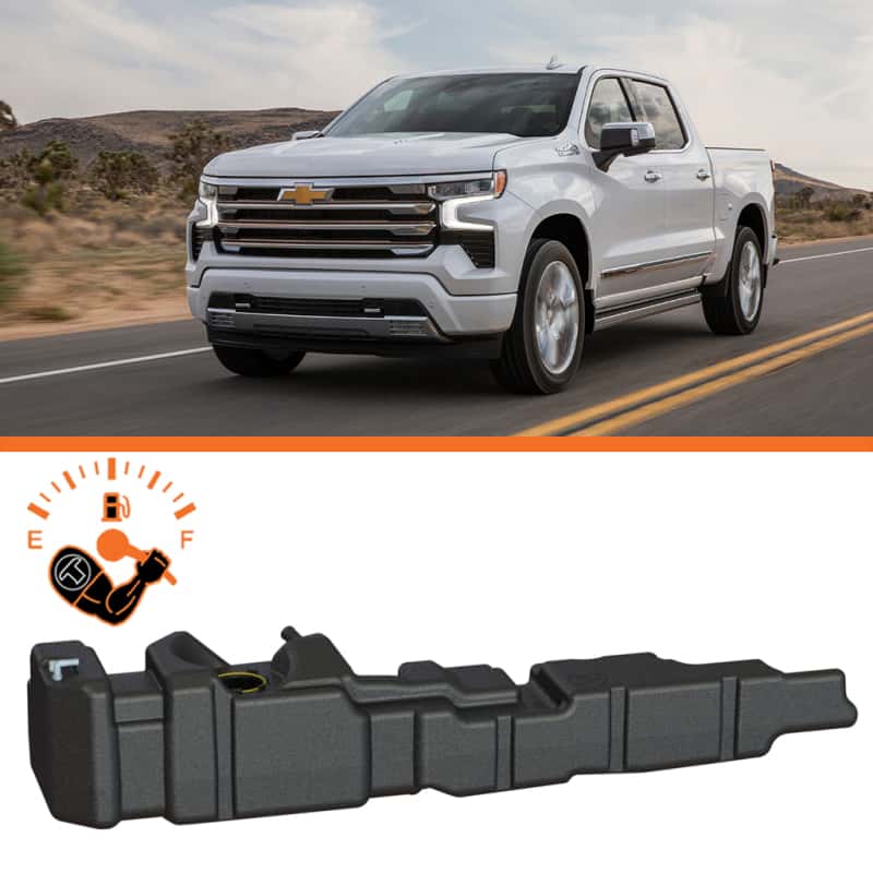 Titan Fuel Tanks — Titan Fuel Tanks 19-24 GM 1500 Duramax Crew Cab Short/Standard Bed 46 Gallon XXL Mid-Ship Fuel Tank
Fuel Tank - view 2