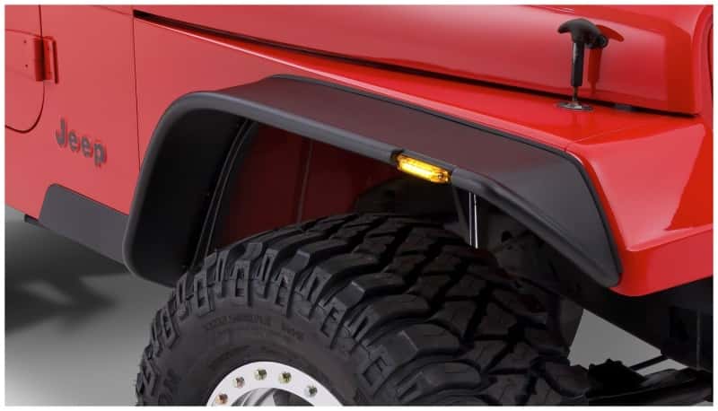 Bushwacker — Bushwacker 87-95 Jeep Wrangler Flat Style Flares 4pc Excludes Renegade - Black
FF Jeep Flat Sty 4Pc - view 2