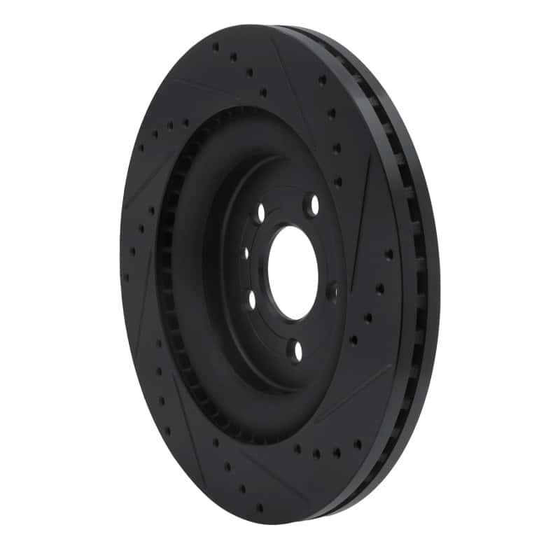 R1 Concepts — R1 13-19 Ford Police Interceptor Sedan Front Left Drilled & Slotted Black Brake Rotor
R1 Brake Rotor Drill - view 4