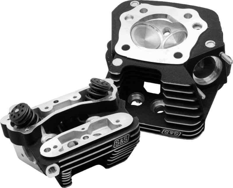 S&S Cycle — S&S Cycle 84-99 BT Super Stock Cylinder Head Kit For 3-1/2in and 3-5/8in Bore - Wrinkle Black - view 1