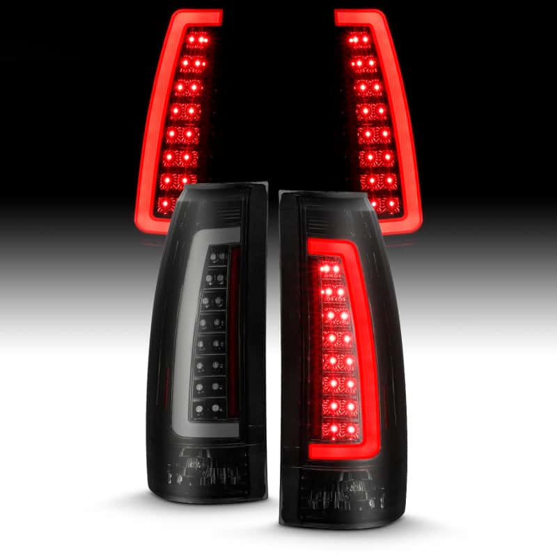 ANZO — ANZO 1999-2000 Cadillac Escalade LED Taillights Black Housing Smoke Lens Pair - view 15