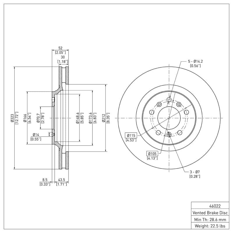 DFC — DFC 06-16 Buick Allure Front GeoSPEC Coated Rotor
DFC Brake Rotor - view 6