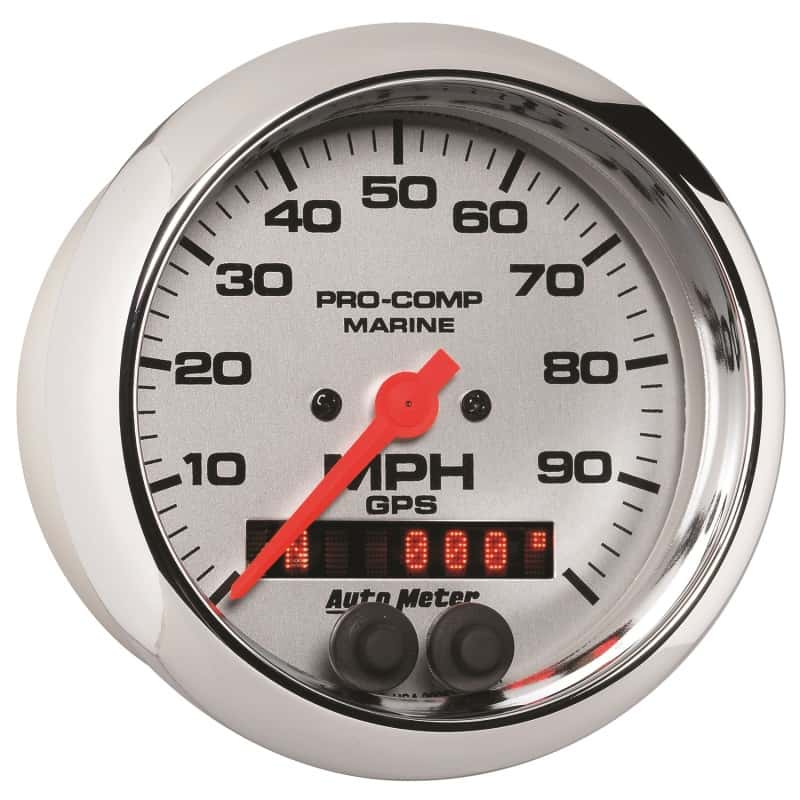 AutoMeter — Autometer Marine Chrome 3-3/8in 100MPH GPS Speedometer Gauge
3.4" SPD GPS 100 MC - view 6