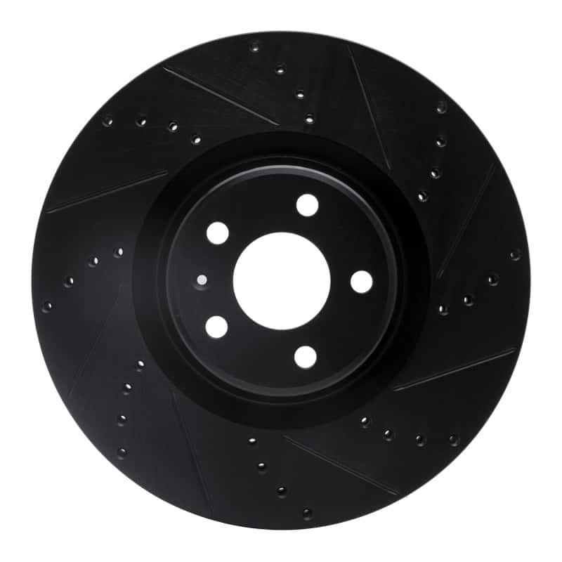 R1 Concepts — R1 12-18 Audi A8 Front Right Drilled & Slotted Black Brake Rotor
R1 Brake Rotor Drill - view 1