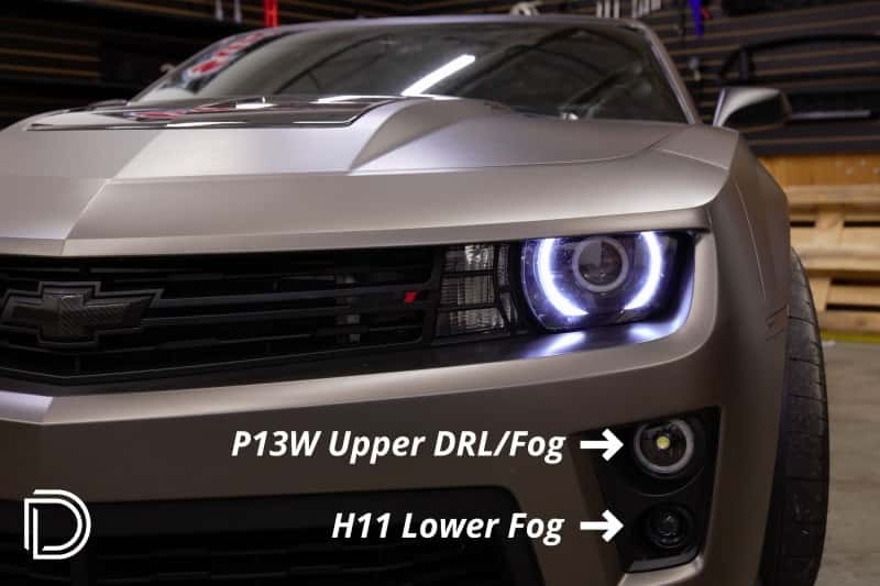 Diode Dynamics — Diode Dynamics 12-15 Chevrolet Camaro DRL Fog Kit ZL1 Stage 2 (P13W HP48/H11 SLF White) - view 2