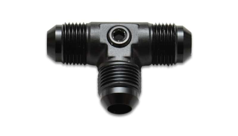 Vibrant — Vibrant -6AN to -6AN Male Tee Adapter Fitting with 1/8in NPT Port
6ANMLTFtg1/8"NPTPort
-6ANMLTeeFtg1/8"Port
AN Fitting - view 1
