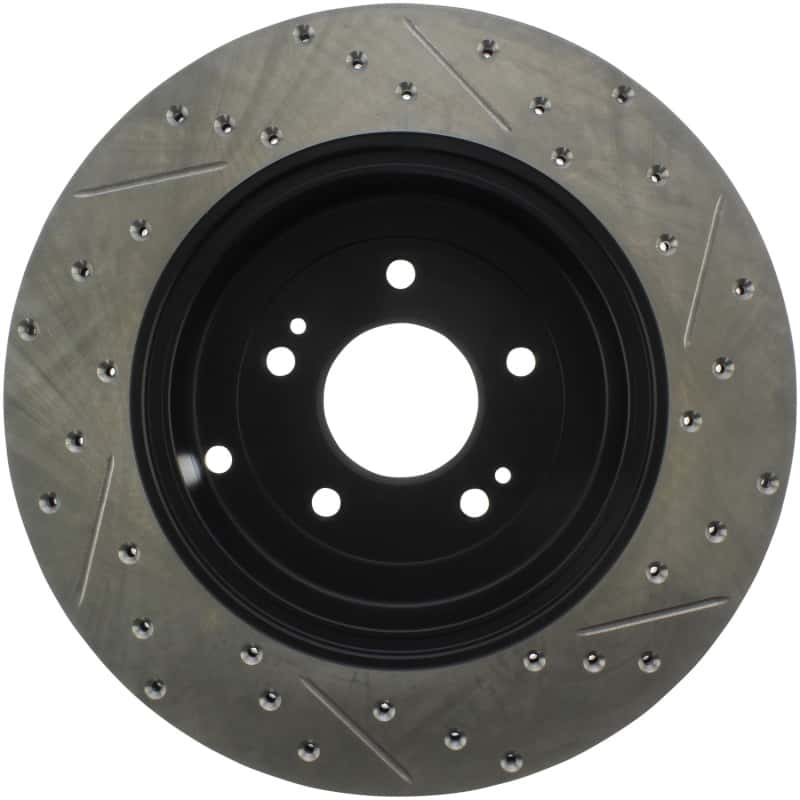 Stoptech — StopTech 10 Hyundai Genesis Coupe w/ Factory Brembo Slotted & Drilled Right Rear Rotor
Slot/Drill Rotor - view 2