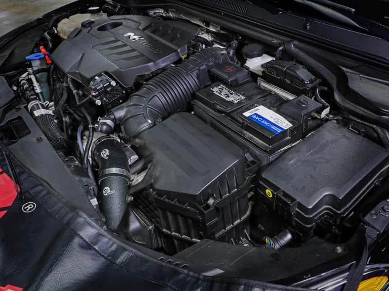 aFe — aFe 19-22 Hyundai Veloster N L4 2.0L (t) BladeRunner 2-3/4in Aluminum Cold Charge Pipe - Black
Cold Charge Pipe - view 7
