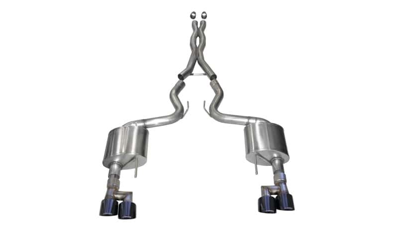 CORSA Performance — Corsa 18-23 Ford Mustang 5.0L V8 3in Xtreme Cat-Back Dual Rear Exit w/ 4in Black PVD Pro-Series Tips
Exhaust - view 1
