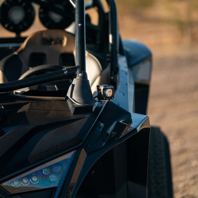 Rigid Industries — Rigid Industries 2017+ Polaris Pro R/Turbo R Revolve A-Pillar Light Kit
RZR RVLV APLR KIT - view 9