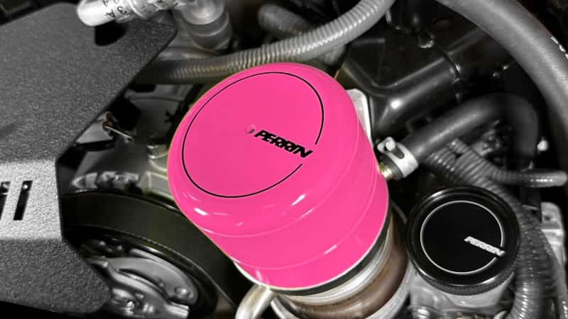Perrin Performance — PERRIN 15-25 Subaru WRX & 13-26 BRZ/FR-S/86/GR86 Oil Filter Cover - Hyper Pink - view 5
