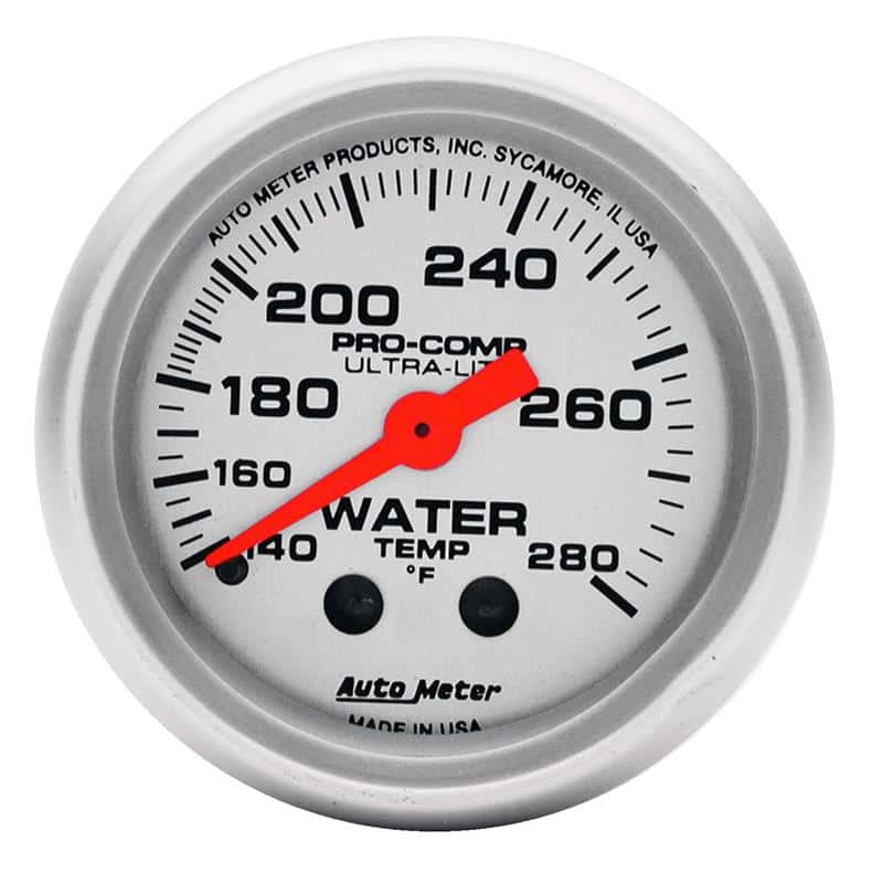 AutoMeter — Autometer Ultra-Lite 52mm 140-280 Deg F Mechanical Water Temp Gauge - White
2" WATER TEMP, 140-2 - view 2