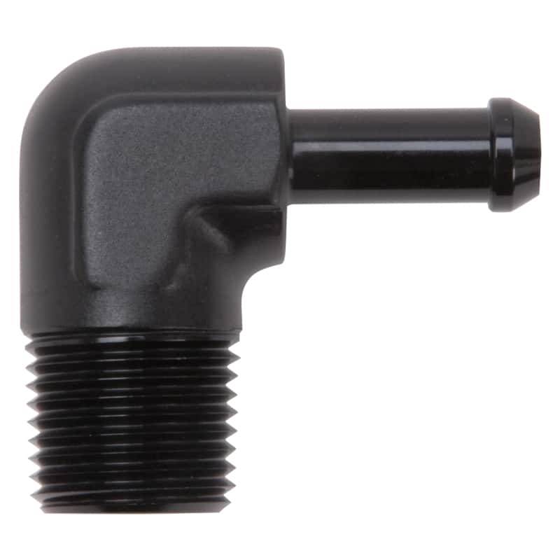 Edelbrock — Edelbrock Hose End 90-Deg 1/2In NPT to 3/8In Barb Black Anodize
KIT PARTS - view 4