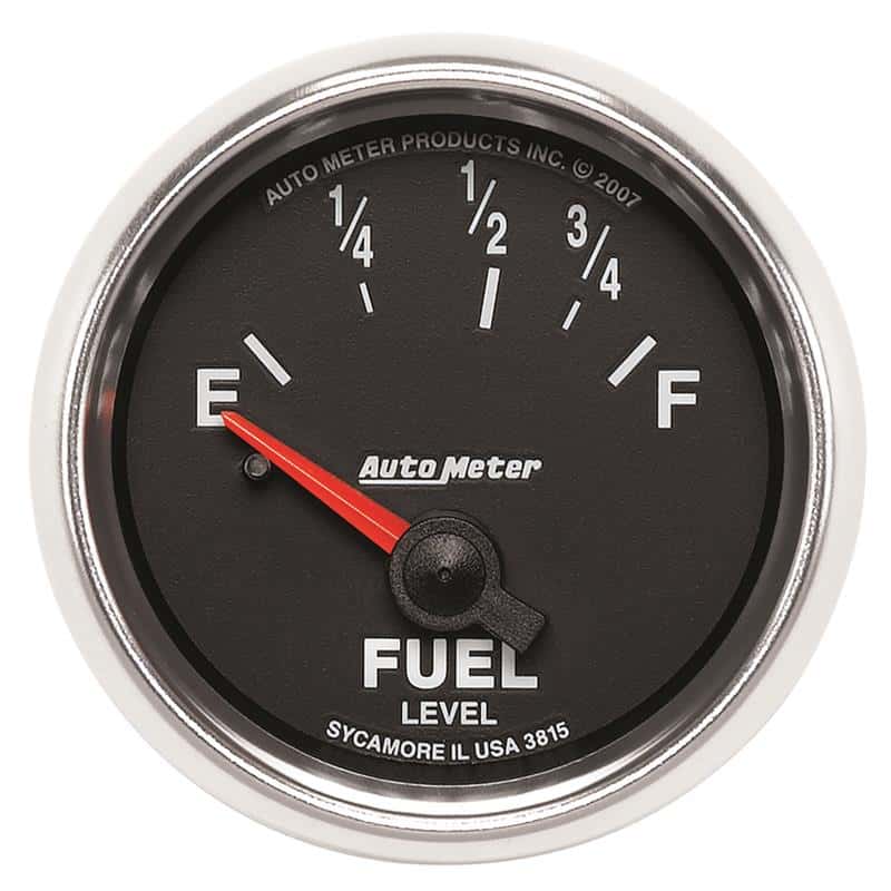 AutoMeter — AutoMeter Gauge Fuel Level 2-1/16in. 73 Ohm(e) to 10 Ohm(f) Elec Gs
2-1/16" FUEL LEVEL, - view 2