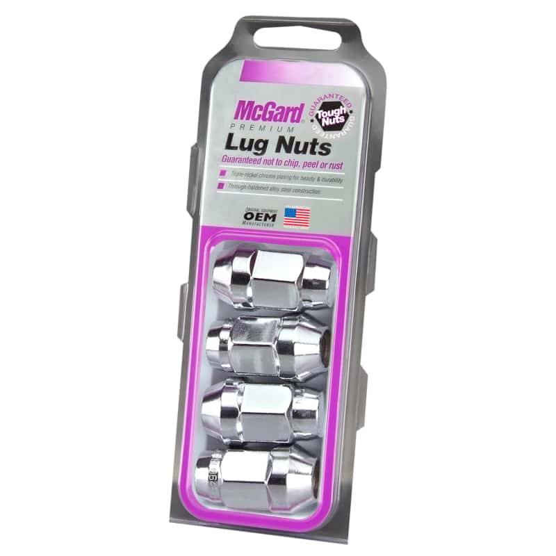 McGard — McGard Hex Lug Nut (Cone Seat Bulge Style) M14X1.5 / 13/16 Hex / 1.945in. Length (4-Pack) - Chrome - view 3