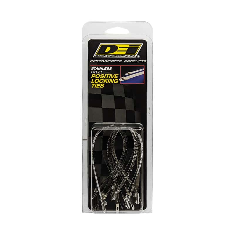 DEI — DEI Stainless Steel Positive Locking Tie 1/4in (7mm) x 9in - 8 per pack
Heat Shield Tie - view 6