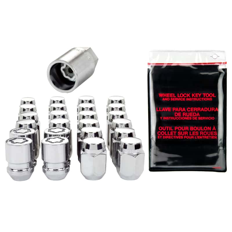 McGard — McGard 6 Lug Hex Install Kit w/Locks (Cone Seat Nut) M12X1.25 / 13/16 Hex / 1.28in. L - Chrome - view 1