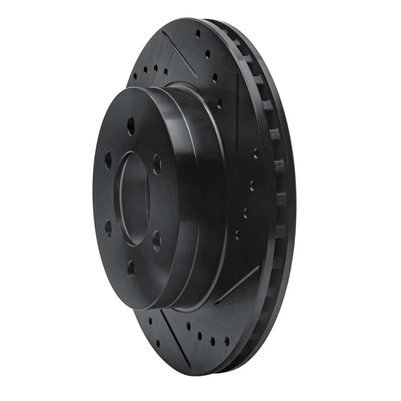 R1 Concepts — R1 97-02 Dodge Dakota 4WD Front Right Drilled & Slotted Black Brake Rotor
R1 Brake Rotor Drill - view 2
