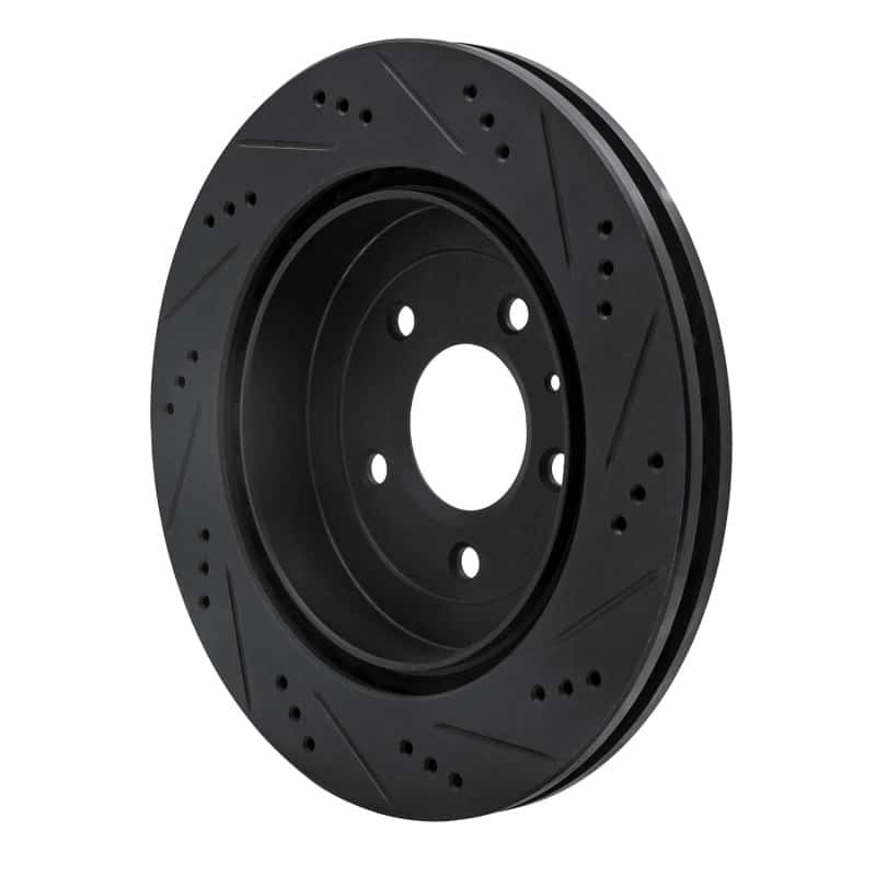 R1 Concepts — R1 05-11 Cadillac STS Rear Left Drilled & Slotted Black Brake Rotor
R1 Brake Rotor Drill - view 4