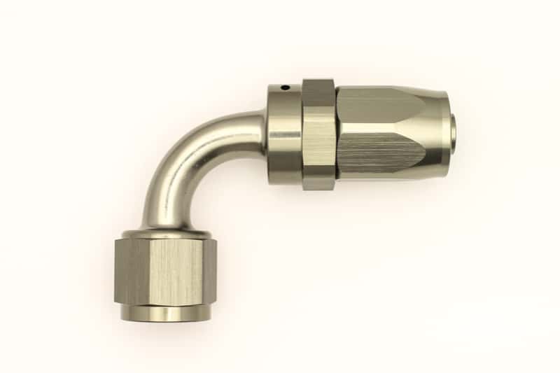DeatschWerks — DeatschWerks 8AN Female Swivel 90-Degree Hose End CPE - view 3