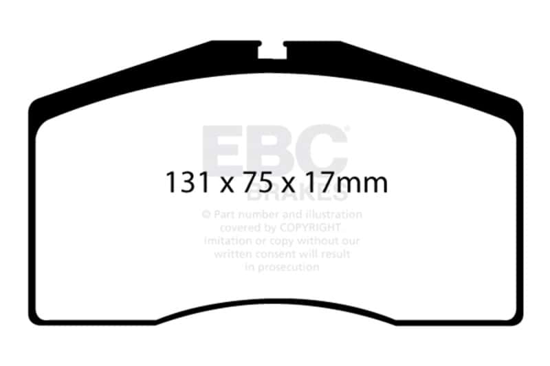 EBC — EBC 93-95 Porsche 911 (964) 3.6 Turbo Redstuff Front Brake Pads
Disc Brake Pad - view 1
