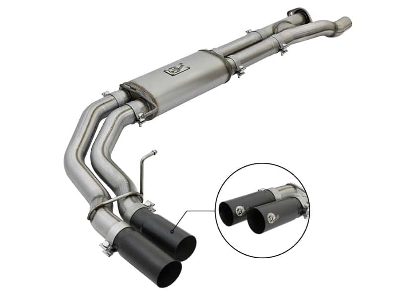 aFe — aFe POWER Rebel Series 3in 409 SS Cat Back Exhaust w/ Black Tips 17 Ford F-150 Raptor V6-3.5L
Cat-Back Exhaust - view 1