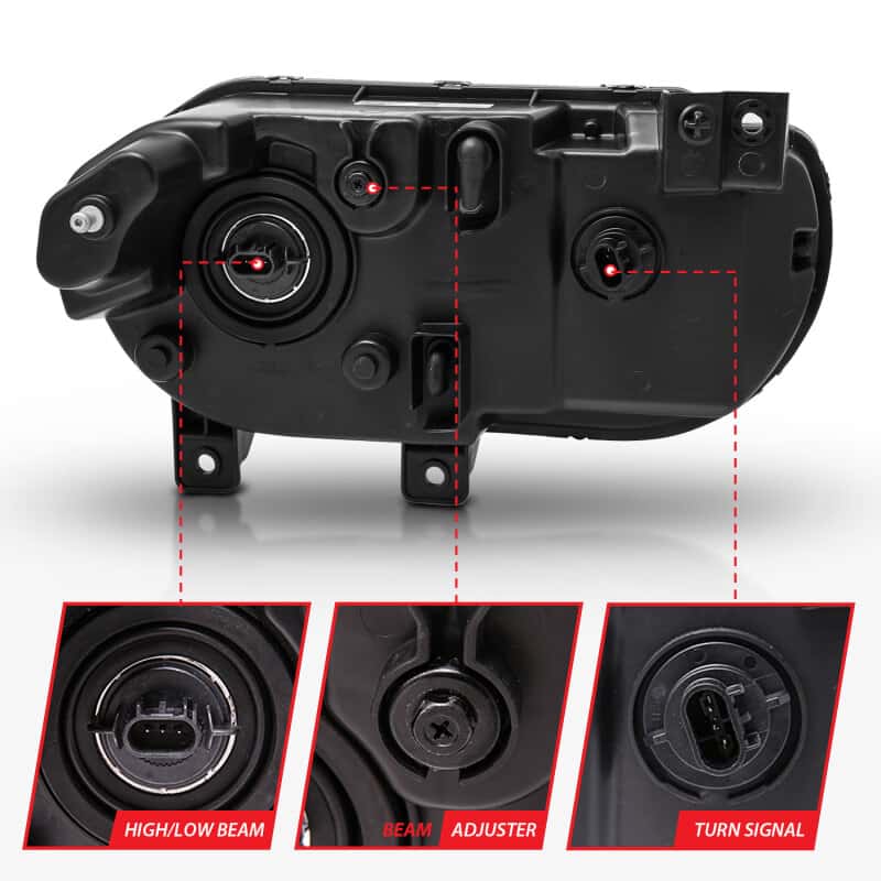 ANZO — ANZO 2008-2014 Dodge Challenger Crystal Headlights Black
Crystal Headlights
Head Light Set - view 10