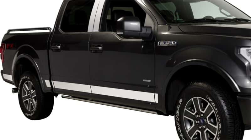 Putco — Putco 17-20 Ford SuperDuty Super Cab 6.5ft Box - 12pcs - 4.25in Wide SS Rocker Panels
Rocker Panel Molding - view 1
