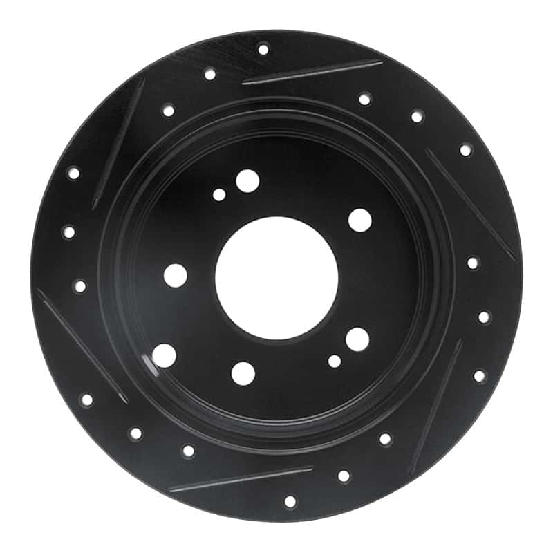 R1 Concepts — R1 04-12 Mitsubishi Eclipse Rear Right Drilled & Slotted Black Brake Rotor
R1 Brake Rotor Drill - view 5