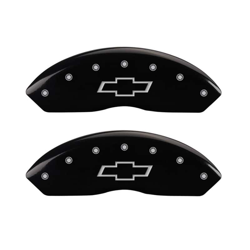 MGP — MGP Front set 2 Caliper Covers Engraved Front Bowtie Black finish silver ch
Caliper Covers - view 1