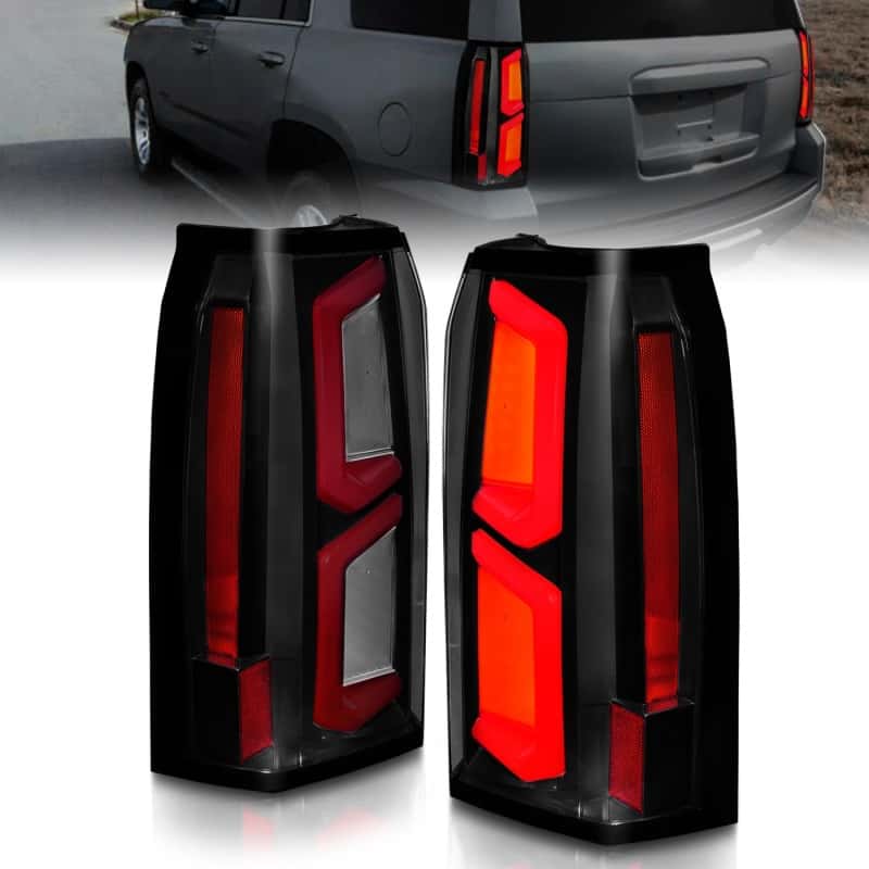 ANZO — ANZO 2015-2020 Chevrolet Tahoe LED Tail Lights w/ Light Bar Black Housing Smoke Lens
Tail Light Set - view 1