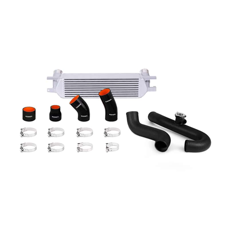 Mishimoto — Mishimoto 2015 Ford Mustang EcoBoost Performance Intercooler Kit - Silver Core Wrinkle Black Pipes - view 1