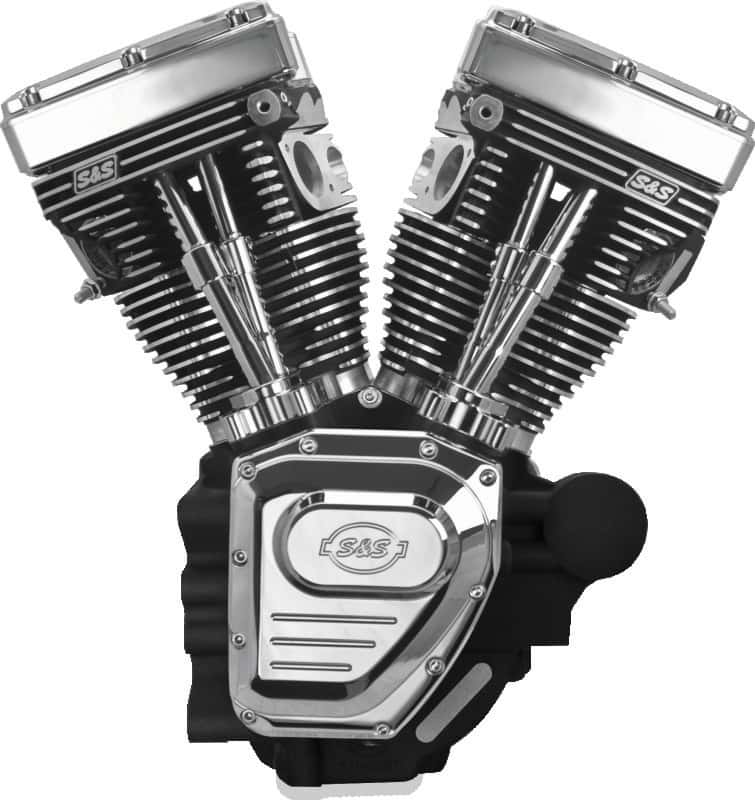 S&S Cycle — S&S Cycle 07-16 Touring Models T124 T-Series Long Block - Wrinkle Black - view 1