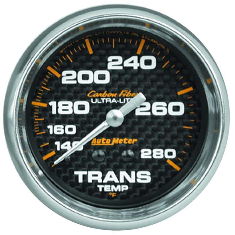 AutoMeter — Autometer Ultra-Lite Carbon Fiber 2-5/8in Transmission Temp 140-280 Deg F
GA 2.6" TRANST M CF - view 2