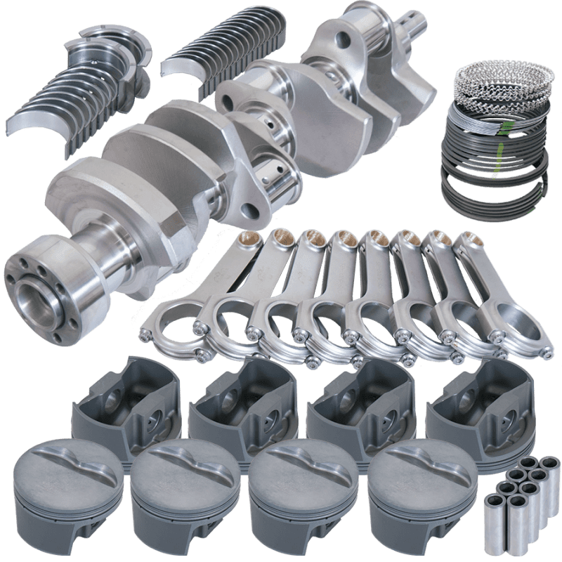 Eagle — Eagle Chevy LT1 350 1Pc 3.750in Crank 5.700in H-Beam -5cc Flat Top 4.030in Pistons Rotating Assembly
Competition Assembly - view 1