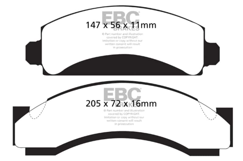 EBC — EBC 74-80 Chevrolet C30 (JB8) Yellowstuff Front Brake Pads
Disc Brake Pad - view 1