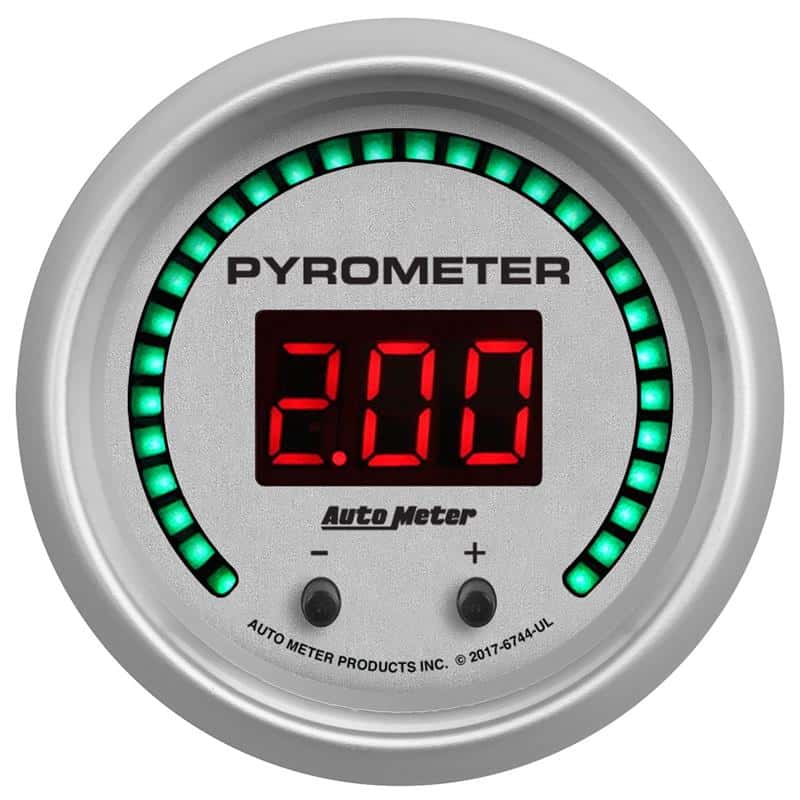 AutoMeter — Autometer 52.4mm Silver Two Channel 0-2000 Degree Pyrometer (EGT) Ultra-Lite Elite Digital Gauge - view 1