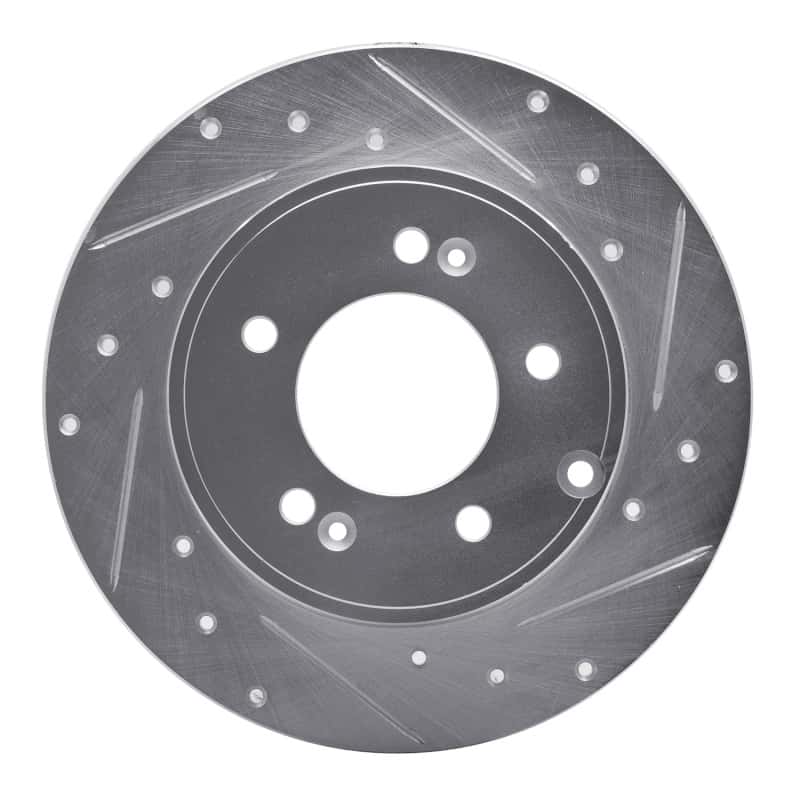 R1 Concepts — R1 05-20 Hyundai TUCSON Rear Right Drilled & Slotted Silver Brake Rotor
R1 Brake Rotor Drill - view 1