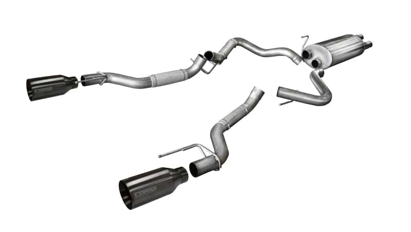 CORSA Performance — Corsa 2017-2020 Ford F-150 Raptor 3.5L Sport Cat-Back Dual Rear Exit w/ 5in Gunmetal Tip
Exhaust - view 1