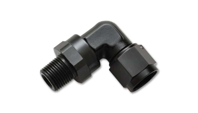 Vibrant — Vibrant -10AN to 1/2in NPT Female Swivel 90 Degree Adapter Fitting
10ANFM-1/2"NPT90Swvl
-10ANFM-1/2NPTML90Dg
AN Fitting - view 2