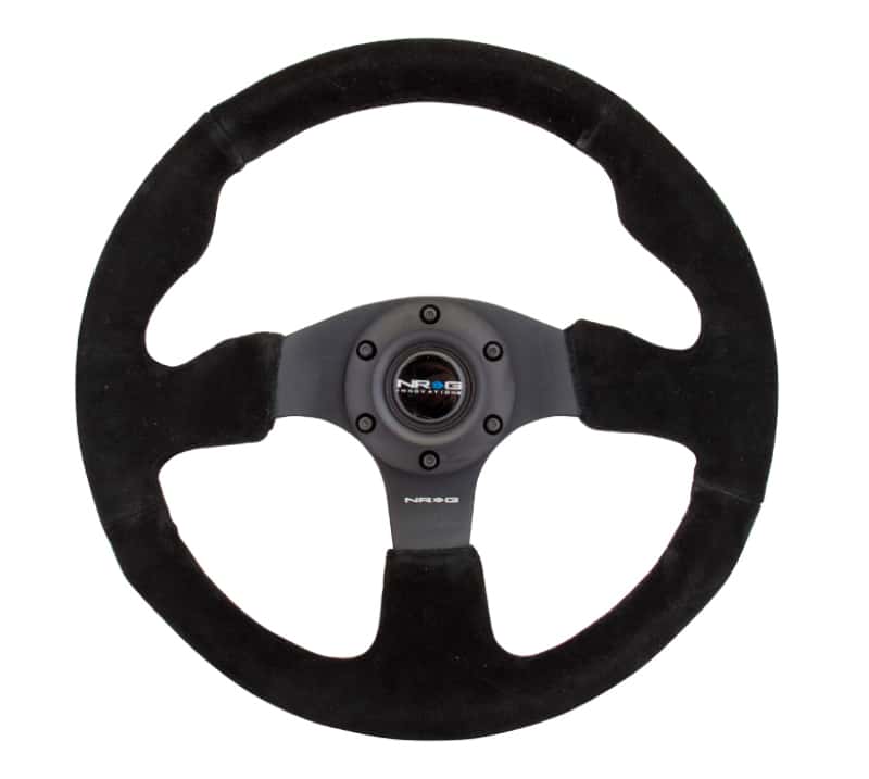 NRG — NRG Reinforced Steering Wheel (320mm) Suede w/Black Stitch - view 1