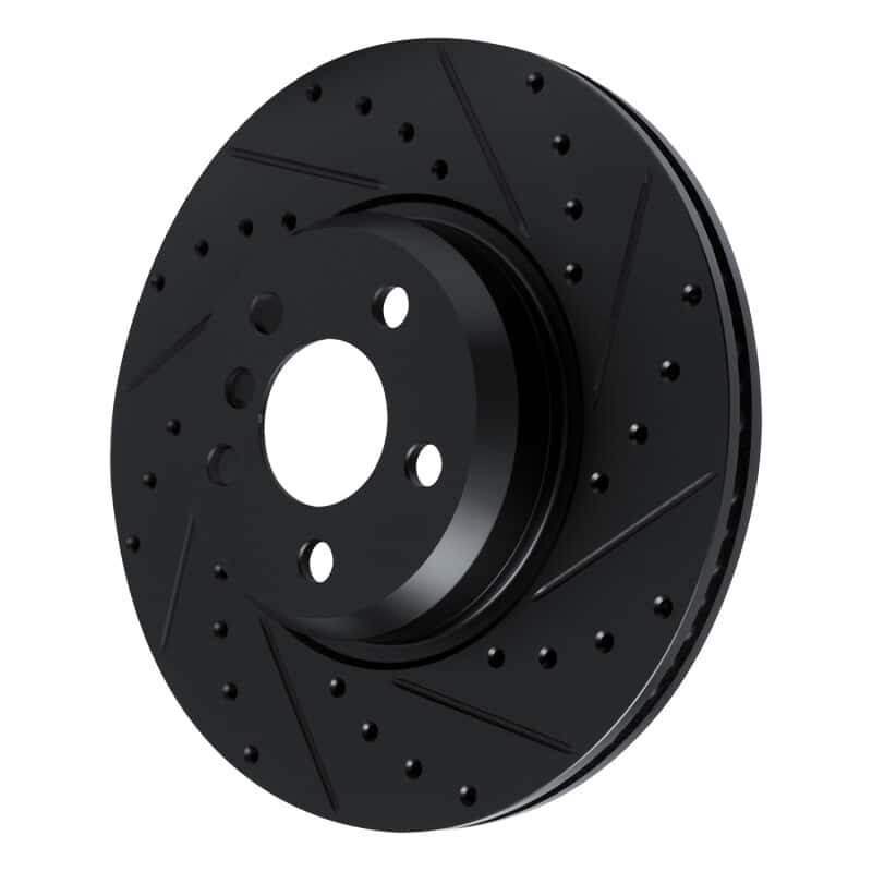 R1 Concepts — R1 18-25 BMW 330I Front Right Drilled & Slotted Black Brake Rotor
R1 Brake Rotor Drill - view 2