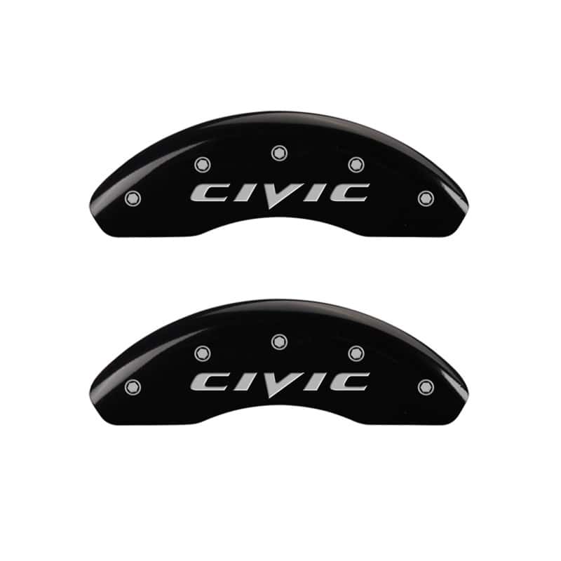 MGP — MGP Front set 2 Caliper Covers Engraved Front 2015/Civic Black finish silver ch
Caliper Covers - view 1