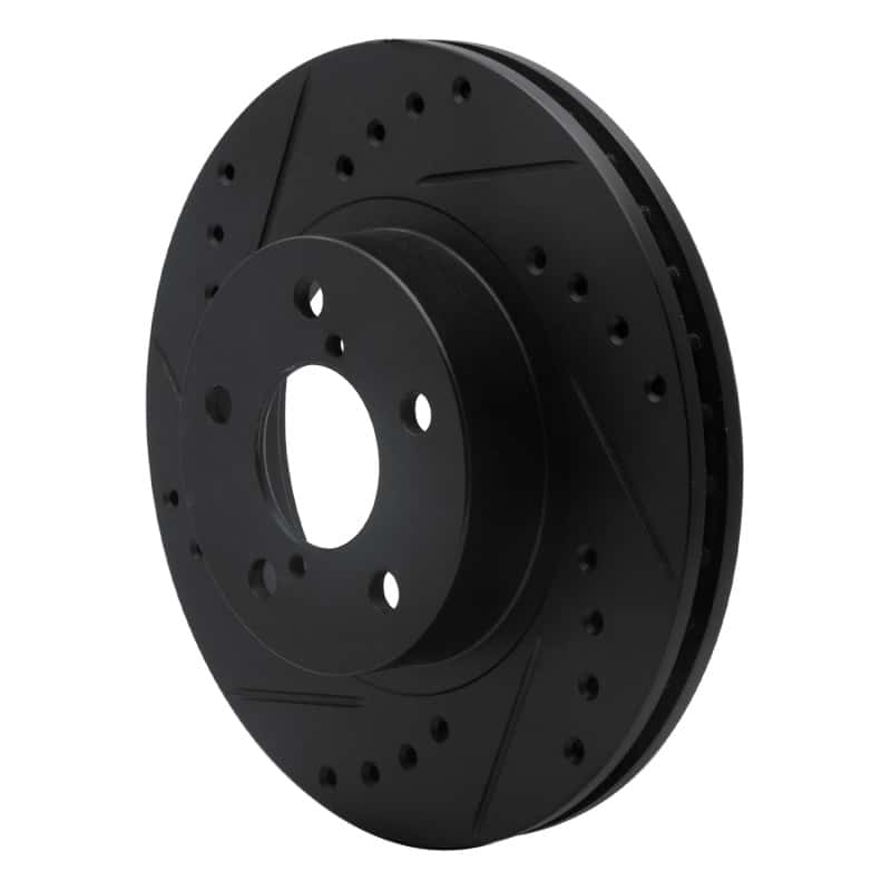 R1 Concepts — R1 90-01 Subaru Impreza Front Left Drilled & Slotted Black Brake Rotor
R1 Brake Rotor Drill - view 2