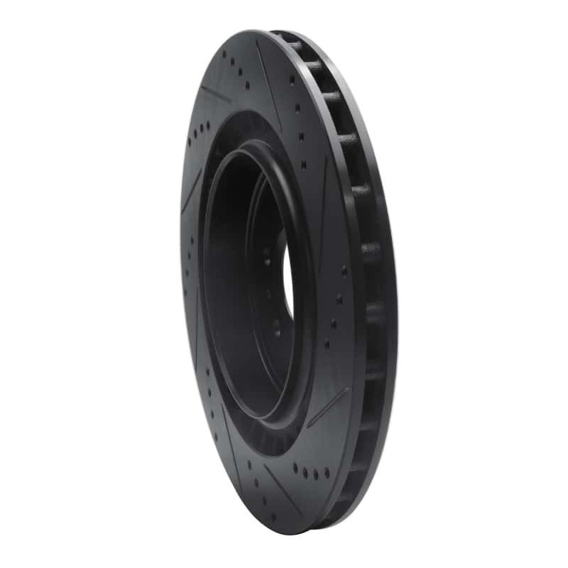 R1 Concepts — R1 04-11 Cadillac STS Rear Left Drilled & Slotted Black Brake Rotor
R1 Brake Rotor Drill - view 4
